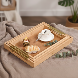 Wooden Tray Set 3 Pcs